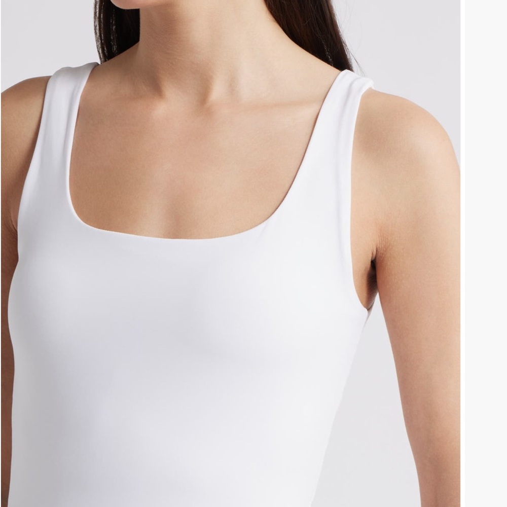 SPANX NEW Spanxsmooth jersey mixed media midi dress - Picture 4 of 9